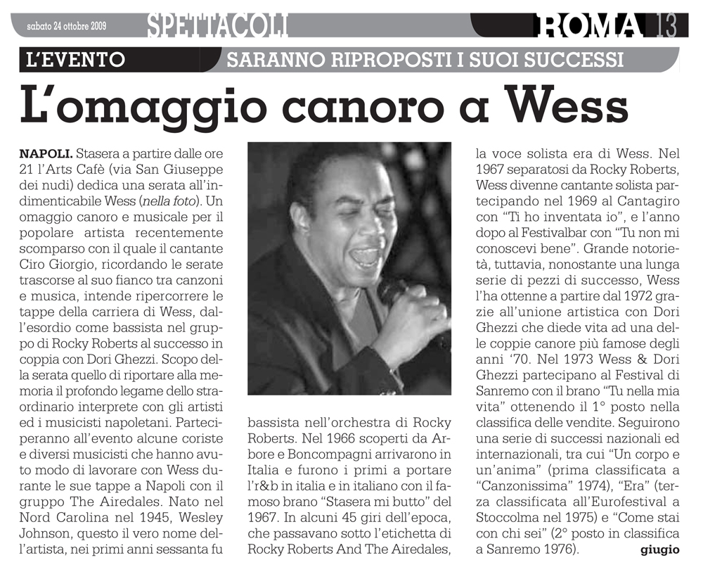 2009 ottobre 24 Roma wess
